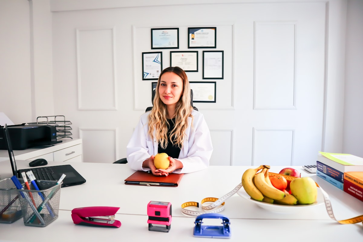 Nutritionist reviewing supplement recommendations with client